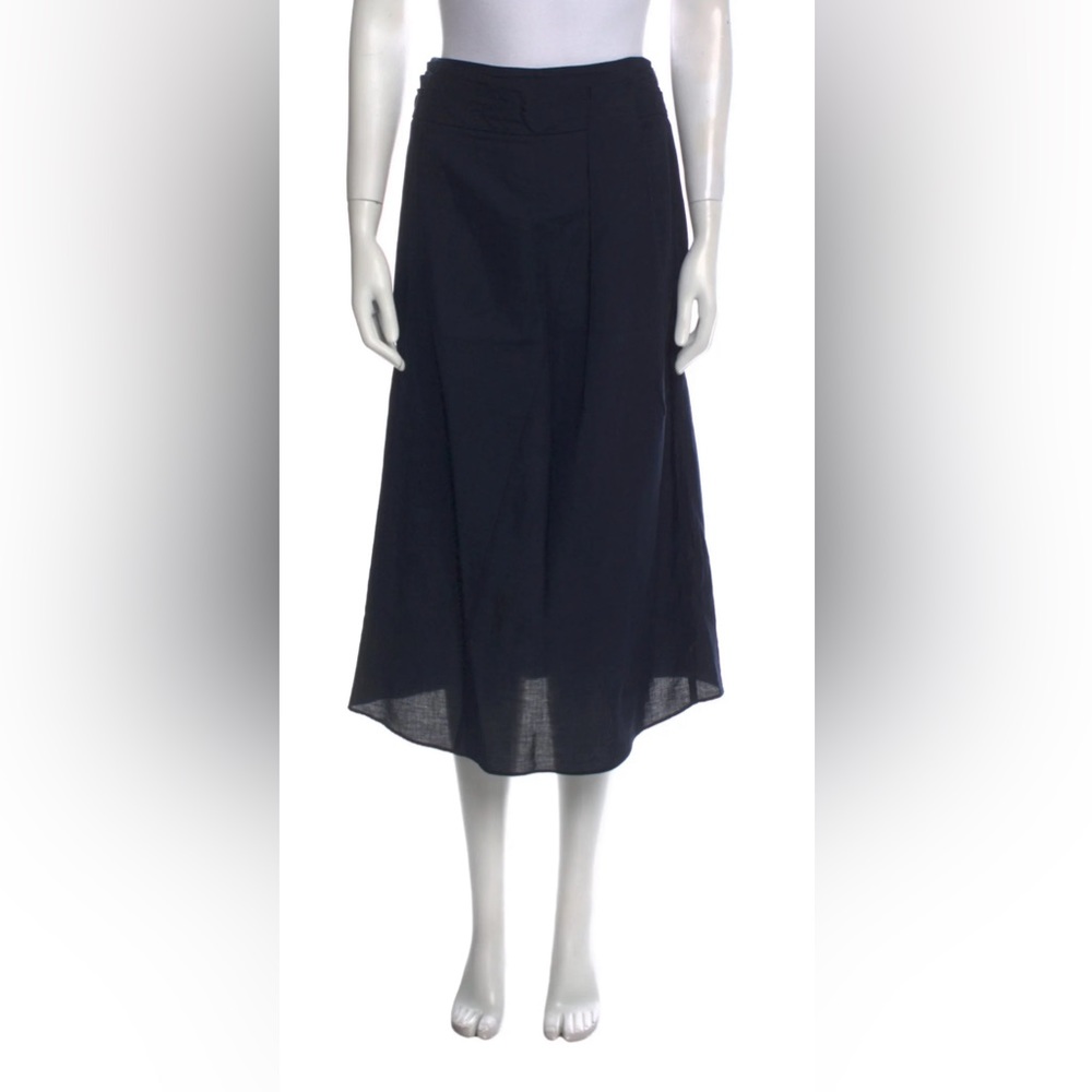 NWT Vince Twist Detail Cotton Midi Skirt